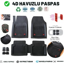 Mitsubishi Outlander Hybrit 2021 Uyumlu 4 cm Derin Havuzlu 5 Parça Set 3D Paspas Takımı Siyah