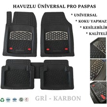 Audi A4 B8 Sedan 2008 Uyumlu 4 cm Derin Havuzlu 5 Parça Set 3D Paspas Takımı Siyah - Gri