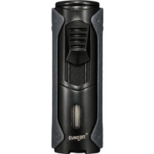 Eurojet Dört Torch Pürmüz Siyah Mavi Desenli Puro Çakmağı