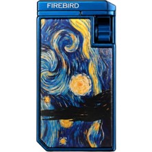 Firebird Çift Torch Pürmüz Yıldızlı Gece Desenli Mavi Puro Çakmağı