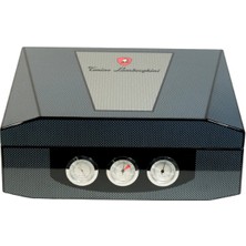 Tonino Lamborghini Siyah Desenli Sedir Humidor Puro Kutusu