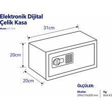 Lockway X-Bay Dijital Çelik Kasa (Küçük Boy)