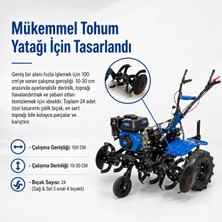 Factor Benzinli Çapa Makinası Makinesi 7 Hp Şanzımanlı 2+1 Vites 100 cm Çalışma Genişliği 24 Bıçaklı