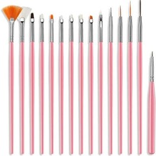 Hobibahçem 15 Li Pembe Tirnak Fırça Seti NASBRUSHNAILSET005