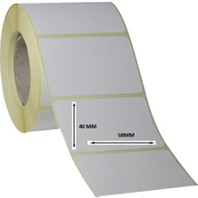 Pro Termal Barkod Etiketi 40X58 500 Sarımlı 10 Lu Paket Yüksek Yapışkanlık Özellikli