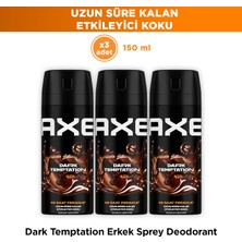 Axe Dark Temptation Erkek Deodorant & Bodyspray 48 Saat Ferahlık 150 ml x3