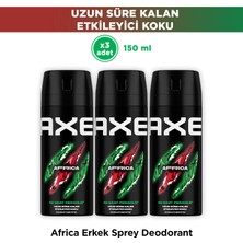 Axe Africa Erkek Deodorant & Bodyspray 48 Saat Ferahlık 150 ml  x3
