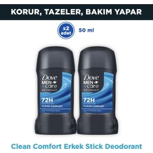 Dove Men +Care Erkek Stick Deodorant 72 Saat* Koruma Clean Comfort 50 ml x2