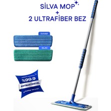 Silva Mikrofiber Temizlik Seti 14 x 42 cm Islak ve Duvar Mop Bezli Dayanıklı 2'li Paket