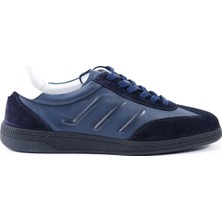 Tuna Hakiki Deri Lacivert Erkek Sneaker - S2931