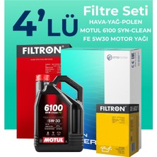 Filtron Citroen C4 1.5 Dizel Filtre Bakım Seti Motul Motor Yağlı (2021-2025) 4 Lü