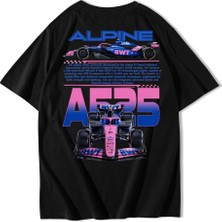 Brz Collection Unisex Oversize Alpine A525 T-Shirt Siyah