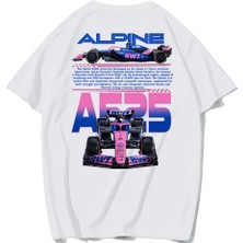 Brz Collection Unisex Oversize Alpine A525 T-Shirt (Beyaz)