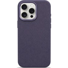 Piyasa Sepeti Aurum Vegan Leather Case Royal Plum iPhone 16 Pro