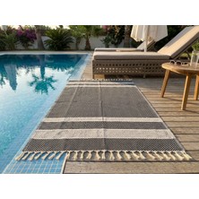 LUDIA Dekoratif Balıksırtı Desenli %100 Pamuklu Peştemal Havlu (180x98 cm)