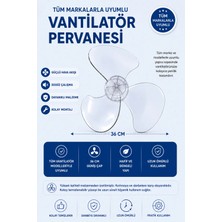 Öz Beyaz Eşya Universal Sanayi Tipi Vantilatör Pervanesi 36 cm