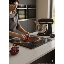 Mermer Hamur Açma Tezgahı 45X45 Cm- Sıré Black Stone Collection
