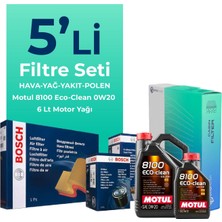 Bosch Volvo S90 2.0 Dizel B5 Filtre Bakım Seti Motul Motor Yağlı (2020-2024) 5 Li