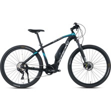 Kron EXC1000-27.5 Jant Motor E7000 Batarya 8010 10 Vites Destekli Elektrikli Bisiklet H.disk Siyah Mavi 19 Inç