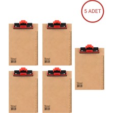 Temel A5 Ahşap Sekreterlik Otomatik Mekanizmalı Kalem Tutma Aparatlı 5li Set