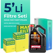 Mann Filter Mann Opel Astra K 1.5 Dizel Filtre Bakım Seti Motul Motor Yağlı (2019-2021) 5 Li