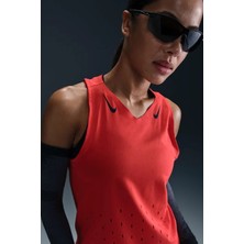 Nike Dri Fit Aeroswift Running Adv Singlet Tank Top Red Lazer Kesim Koşu Atleti Kırmızı