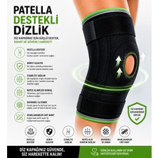 Smoothfix Patella Destekli Dizlik Diz Kapağı Destekleyici Sporcu Dizlik Menisküs ve Bağ Destekli Neopren Dizlik