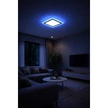 BRK LIGHTING Çift Renkli 18+6 W LED Panel Sıva Üstü Kare Spot Armatür (Mavi - Beyaz