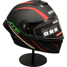 Wosen WS-202 Güneş Vizörlü Çene Açılır Kask Hafif ABS Malzeme Şık Tasarım Siyah Renk