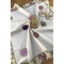 Bohemania Home's Naturel Dantelli Işlemeli Buldan Dokuma Şömentabla