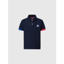 North Sails Renk Bloklu Nakış Detaylı %100 Organik Pamuk Erkek Polo Yaka Tişört
