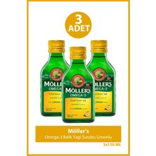 Möller's Omega-3 Balik Yagi Surubu Limonlu 150 ml 3 Adet