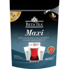 Beta Tea Beta Maxi Bergamot Aromalı Jumbo Demlik Poşet Siyah Çay 50 x 25 GR İçerik: Bergamot