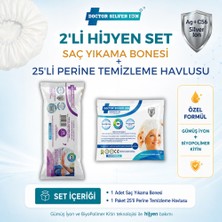 Doctor Silver Ion Saç Yıkama Bonesi ve 25’li Perine Bölgesi Temizleme Havlusu – 2’li Hasta Hijyen Seti