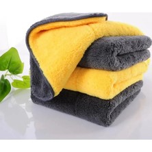 Evima (2 Adet) Mikrofiber Peluş Kalın Çift Taraflı Araç Kurulama Havlusu 40×40 Ölçü