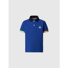 North Sails Renk Bloklu Nakış Detaylı %100 Organik Pamuk Erkek Polo Yaka Tişört