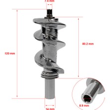 Mako Design Kiwi Uyumlu KMG2603 Kıyma Makinesi Spiral Sürücü Vida - 1 Adet