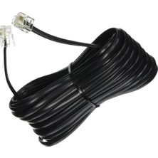 LIVOLO 30 Metre Siyah Telefon Modem ADSL VDSL Ara Kablosu RJ11 Bağlantı Bakır Alaşım