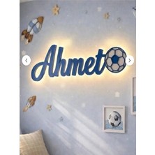 Runc Design Kişiye Özel LED Işıklı Ahşap Isimlik – Kız Çocuk Odası Duvar Dekoru – 3D Harfli Gece Lambası
