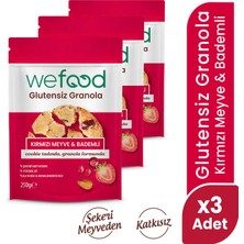 Wefood Glutensiz Granola Kırmızı Meyve & Bademli 250 gr 3'Lü