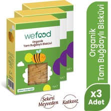 Wefood Kids Organik Tam Buğdaylı Bisküvi 55 gr 3'lü 8683347032761