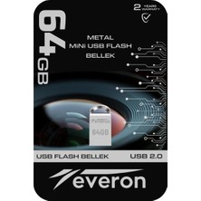 Everon 64 GB USB 2.0 Metal Flash Bellek Metal