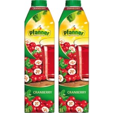 Pfanner Kızılcık Meyve Suyu Cranberry 2 x 1 Lt Kızılcık Aromalı Doğal İçeriklerle Zenginleştirilmiş