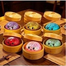 Cocoloco Home Çin Mantısı  Simli Squishy Dumpling Kutulu Büyük Boy Xl 1 Adet Eğlenceli Tasarım ile 3+ Yaş İçin Stres Giderici Oyuncak