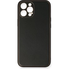 Lims Store Newface Apple iPhone 12 Pro Max Kılıf Coco Deri Silikon Kapak - Siyah