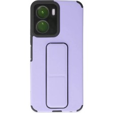 Lims Store Newface Vivo Y16 Kılıf Mega Standlı Silikon - Lila