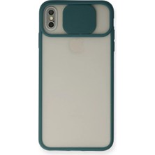 Lims Store Newface Apple iPhone x Kılıf Palm Buzlu Kamera Sürgülü Silikon - Yeşil