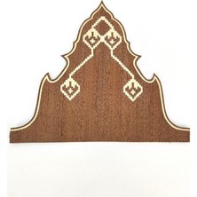 Telli Çalgı Yapım Maun Zemin Beyaz Kontürlü Kilim Motifli Kaplama