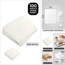 Pratik Kesilmiş Düz Beyaz Yağsız Servis ve Sunum Kağıdı 15X17 cm 100'LÜ Paket