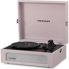 Crosley Voyager Bluetooth Pikap Pembe Renkli Suni Deri Kaplama ve Dahili Hoparlör Özellikli